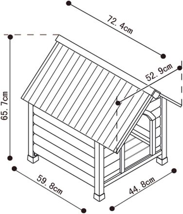 Будка для собак Nobby Civetta 1 Java, 72,5 x 52,5 x 69 см, 1 шт.