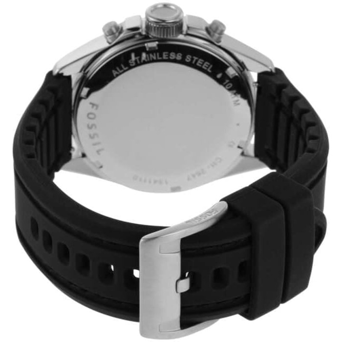 Годинник Fossil Decker для чоловіків, кварцовий хронограф з шкіряним ремінцем (чорний та сірий)