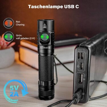 Ліхтарик Sofirn SC31 Pro LED, 2000 люмен, USB-C, водонепроникний, акумуляторний, 6 режимів, для туризму та спорту