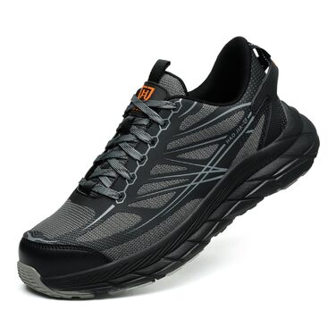 Черевики робочі чоловічі/жіночі, захисні черевики зі сталевим підноском, легкі, дихаючі, розмір EU 37-46, сірий, 44 EU