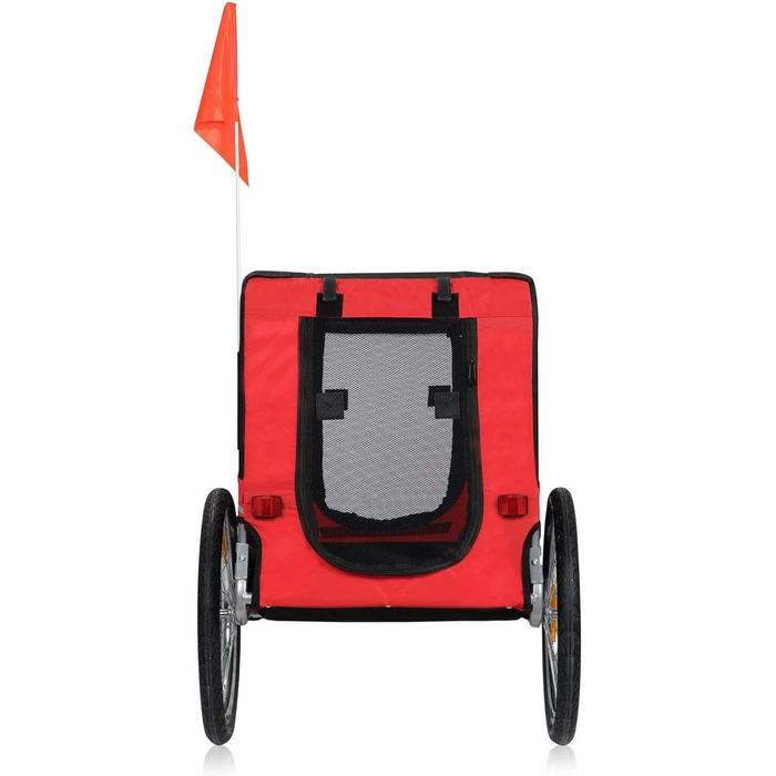 Причіп для велосипеда Zoomundo для собак, зелений/чорний - срібна рама