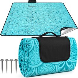 Водонепроникний плед для пікніка Gucass 200x200 см - Плед для пляжу, кемпінгу, BBQ, пікніка