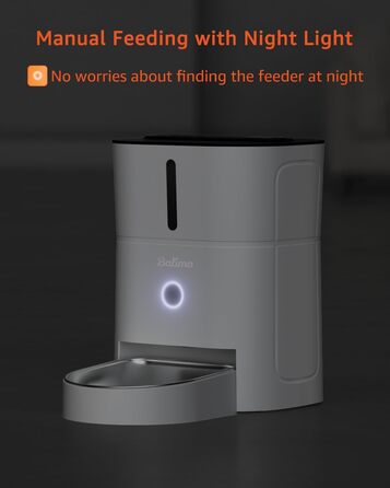 Автоматичний годівниця для котів Balimo 3L з таймером, нічником та мискою з нержавіючої сталі, для собак та котів, Fresh Lock