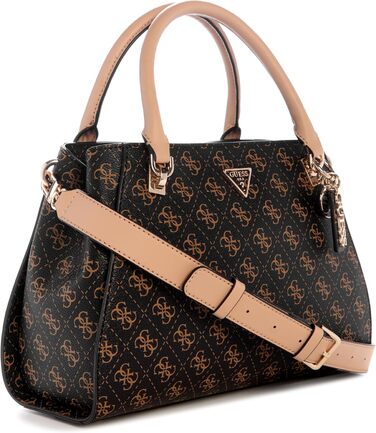 Сумка жіноча GUESS Noelle II Luxury Satchel коричнева з логотипом - оригінал