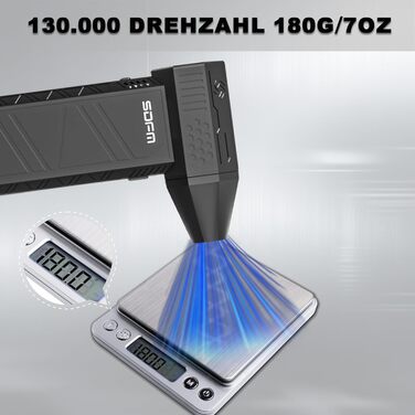 Електричний пилосос для чищення повітряним струменем X3Max-Black: Комплект для чищення ПК, електроніки, диванів, авто