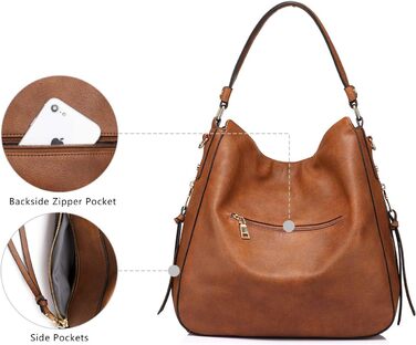 Сумка жіноча Reaer середнього розміру, шопер велика, PU шкіра, чорно-пісочний колір, на блискавці (L, коричнево-золота блискавка)