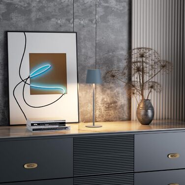 LED-лампа Klighten: 2 шт. акумуляторні настільні лампи з димуванням, USB-C, IP54, для дому та вулиці (блакитні)