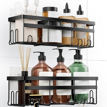 Полка для душу HomeHacks без свердління, нержавіюча сталь, 2 шт. - органайзер для ванної, кухні та вітальні