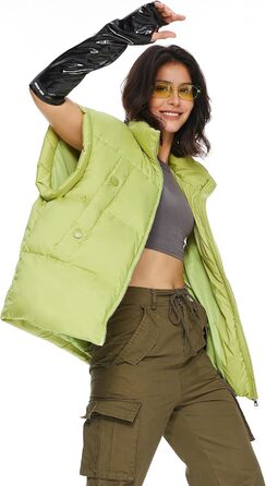 Жіночий пуховий жилет Orolay, світло-зелений, теплий, без рукавів, на блискавці, для зими