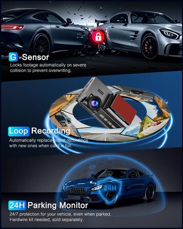 Відеореєстратор у машину 4K+1080P з CPL фільтром, 360°, WiFi, IPS 3.69