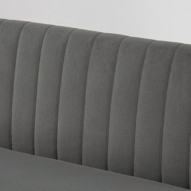 HOMCOM 2-Seater Kitchen Sofa, Kitchen Couch, Wooden Legs, Up to 150 kg, Dark Grey, 117 x 56.5 x 77 cm