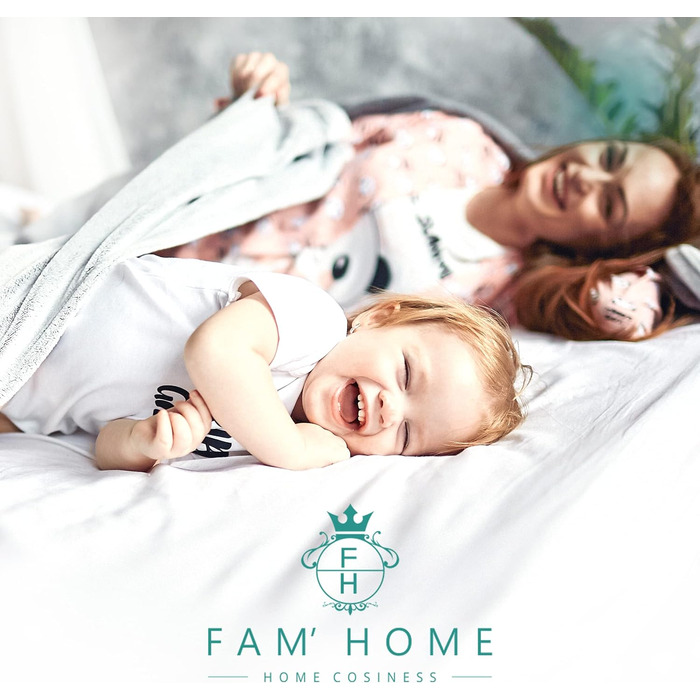 FAM' Home Baby Duvet and Pillow Set Cheeky Fox, Children's Duvet 100 x 135 and 40x60 cm Pillow | Oeko-Tex Standard 100 Certified | Anti-allergy Option | Suitable for 70x140 cm beds, 100 x 135 cm and 40x60 cm all-season duvet