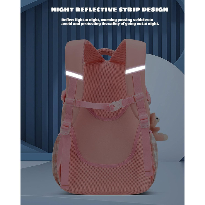 Дитячий рюкзак для дівчаток-підлітків, рожевий: зручний та водонепроникний для школи та подорожей (9-15 років)
