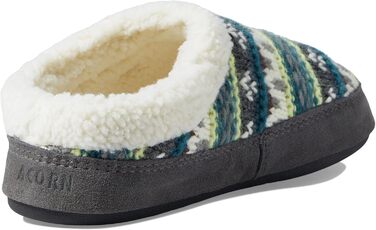 Тапочки домовик Acorn з вишивкою 'Сіре Білка', Fairisle Hoodback 'Павлінь' (39/40 EU)