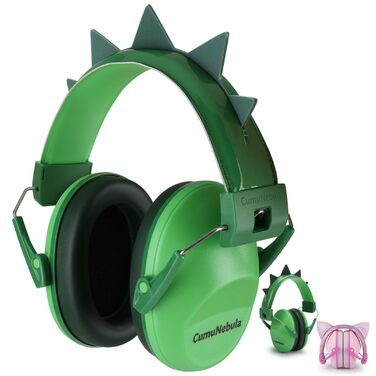 Навушники для захисту від шуму для дітей - пасивні навушники-капсули, SNR 28dB, для школи, аутизму, сну, навчання, гри на барабанах (зелені)