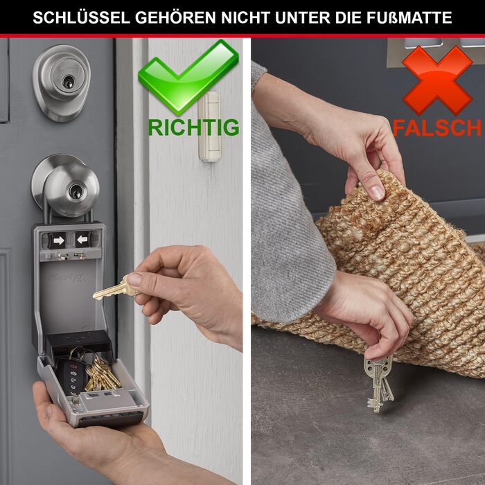 Master Lock Wall Mounted Outdoor Key Safe - XL with Shackle