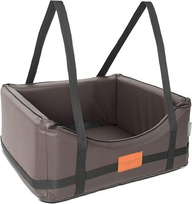 Автомобільний лежак для собак Mayaadi-Home з штучної шкіри, 65x55 см, коричневий