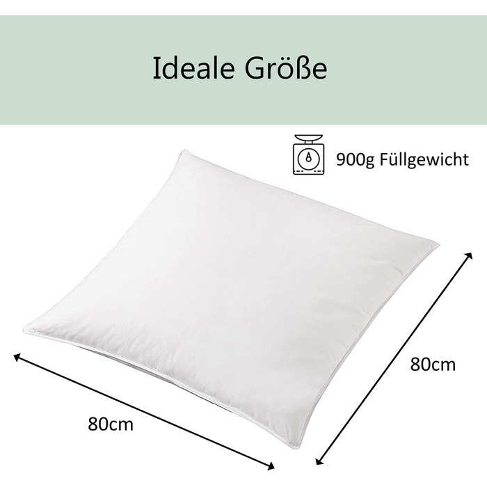 World of Dreams Down Comforter | 135x200 cm, 1200 g | FREE Down Pillow 80x80, 900 g | 100% Cotton | Down Comforter 135x200 | Live-plucking free | All-season comforter