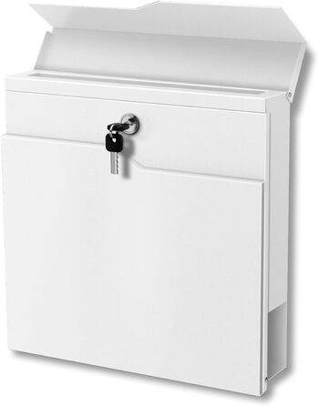 Поштова скринька Metzler антрацит з газетницею та табличкою для імені, RAL 7016, вулична, стійка до корозії, для настінного монтажу, сучасний дизайн 37x37x10.5 см