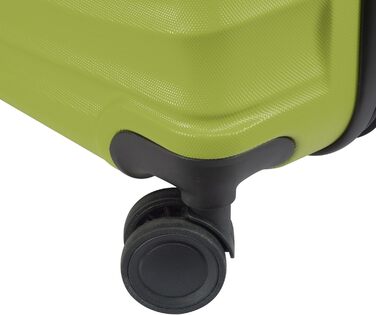 Набір валіз DMS® 7-елементів: 3 валізи (M/L/XL) з ABS-пластику, 360° колеса, кодовий замок + 4 чохли для одягу. Легкий, міцний, розширюваний, для подорожей та бізнесу (світло-зелений)