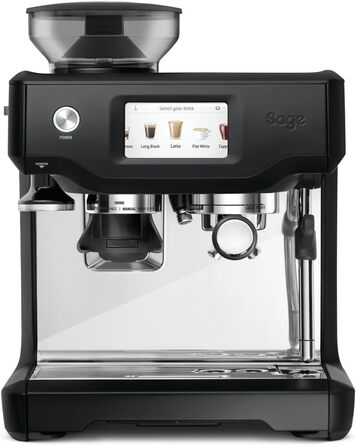 Sage - The Barista Touch - Fully Automatic Coffee Machine with Automatic Milk Frother - Black Truffle Manual Tamping Black Truffle