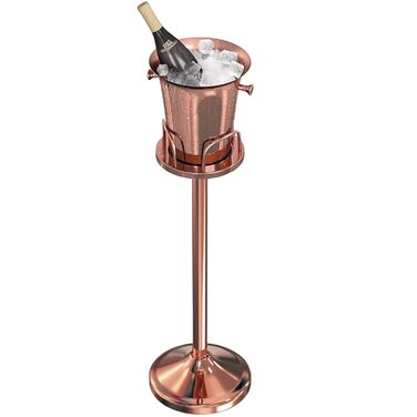 Ейсберг: Крижана чаша з нержавіючої сталі для барів, вечірок, весіль. Зберігає лід 3-6 годин. Золотий колір (Рожеве золото), 3FT