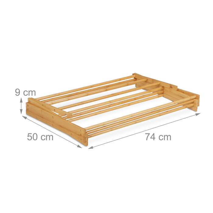 Relaxdays Extendable Bamboo Towel Rack