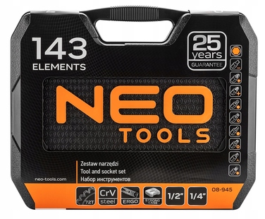Набір інструментів NEO TOOLS, 143 предмети, 08-945