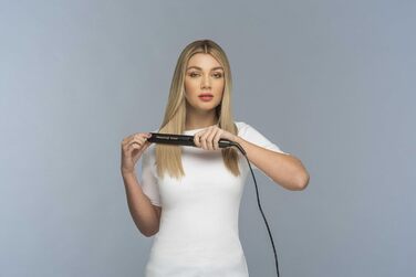 Випрямляч для волосся Remington Proluxe S9150B: широкі керамічні пластини, технологія OPTIheat, цифровий дисплей