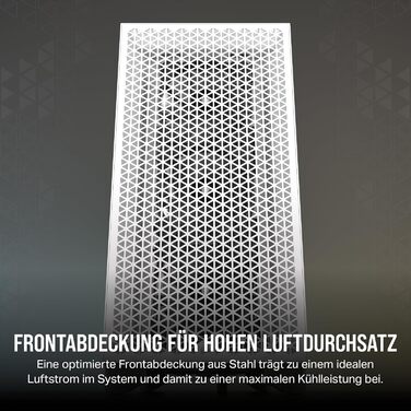 Комп'ютерний корпус CORSAIR 3000D AIRFLOW з 2 вентиляторами SP120 Elite, підтримка 2x GPU, до 8 вентиляторів 120mm, висока продуктивність