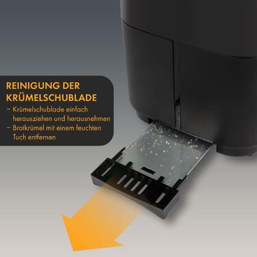 Тостер ProfiCook PC-TA 1244: 2 відділення, сенсорне управління, підігрів, хрустка скоринка | Чорний