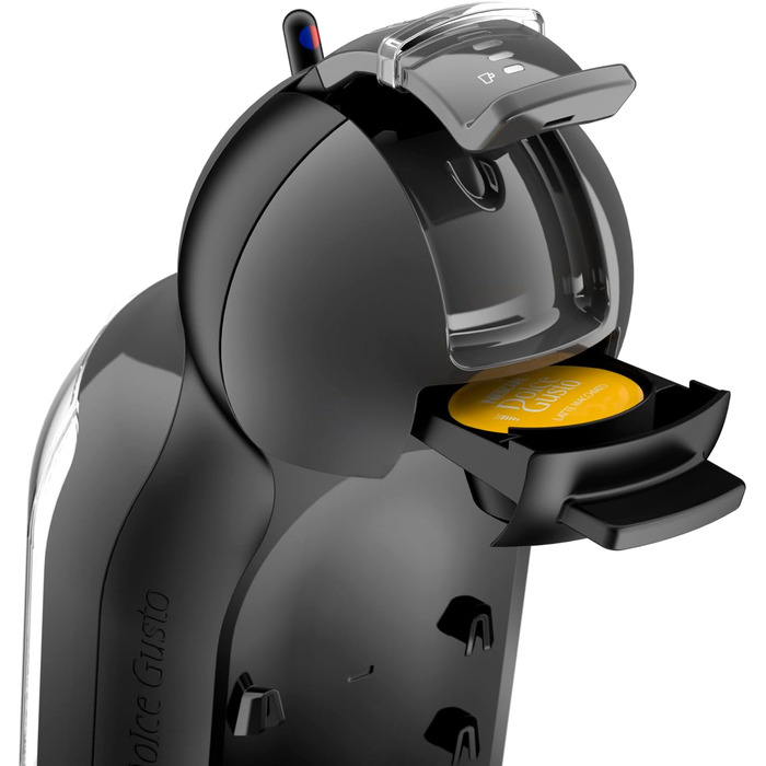 Кавомашина NESCAFÉ Dolce Gusto Mini Me від Krups, чорна/антрацитова, KP1238. Автоматична капсульна кавомашина з 15 Bar тиском, об'єм резервуару 0,8 л, режим Eco. Приготування гарячих та холодних напоїв.