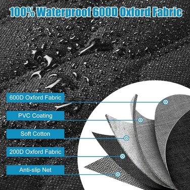 Автоматичний килимок для собак OneAmg у машину, 182x101 см (Чорний) - захист заднього сидіння, з віконцем, бічними панелями та ременями безпеки