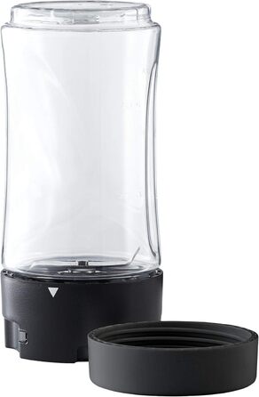 Блендер Kult X Mix & Go Mini - електричний шейкер для смузі, 300 Вт, Tritan, 600 мл, срібно-чорний