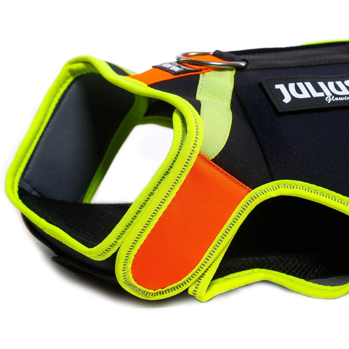 Жилет для собак Julius-K9 IDC 3в1, чорний та неоновий, розмір L (1 шт.)
