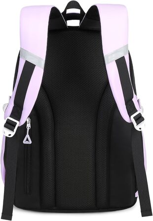 Дитячий рюкзак для школи для дівчаток: Kawaii рюкзак з великою місткістю (3-частинний набір, чорний та фіолетовий)