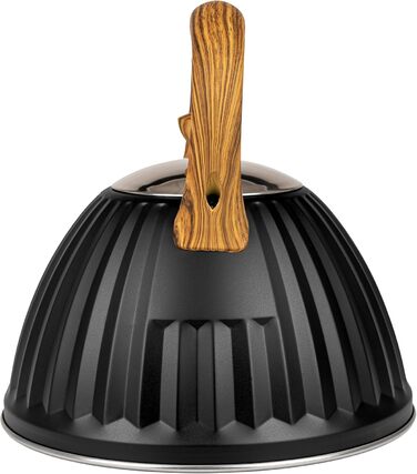 Чайник для води Karl Hausmann Induktion 3L, чорний, з автоматичним свистком, нержавіюча сталь, для всіх типів плит