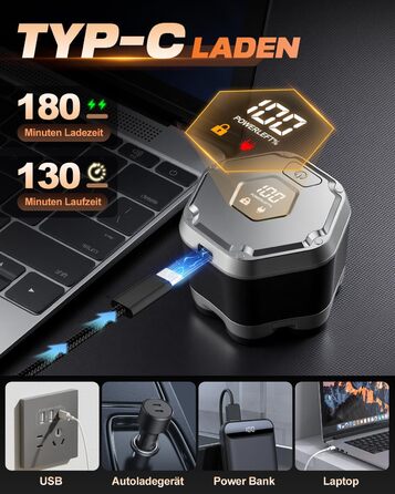 Електрична бритва для голови Glatzenrasierer Herren 7D з LED дисплеєм, водонепроникна (IPX5), чорна