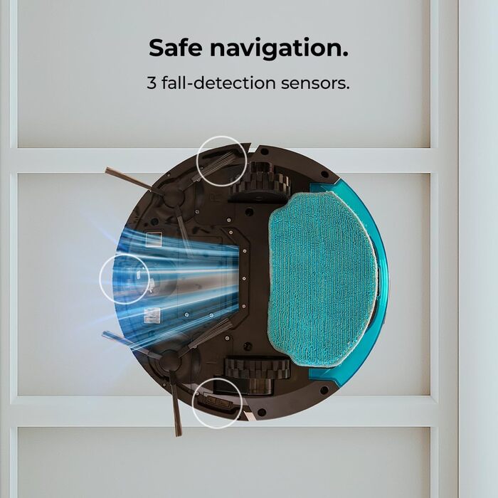 Робот-пилосос Cecotec Conga M10: 7000 Pa, 160 хв роботи, гіроскоп, захист від падіння, Wi-Fi керування