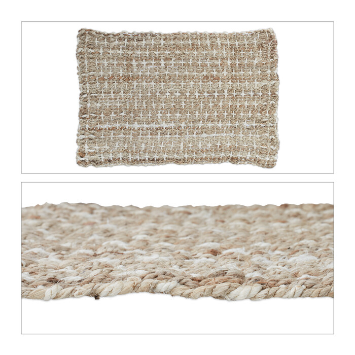Relaxdays Jute Rug, 60x90 cm