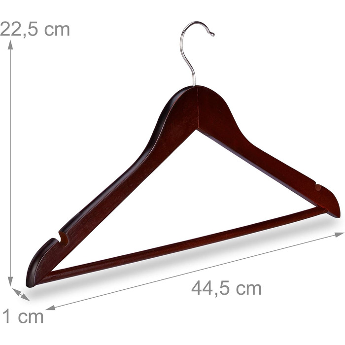 Relaxdays Вішалки з дерева Набір 30 штук