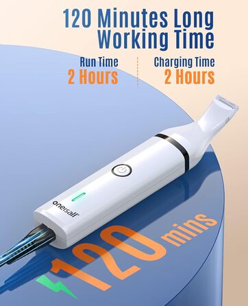 Триммер для собак Oneisall з подвійними лезами: для догляду за лапами, очима, вухами, обличчям та тілом