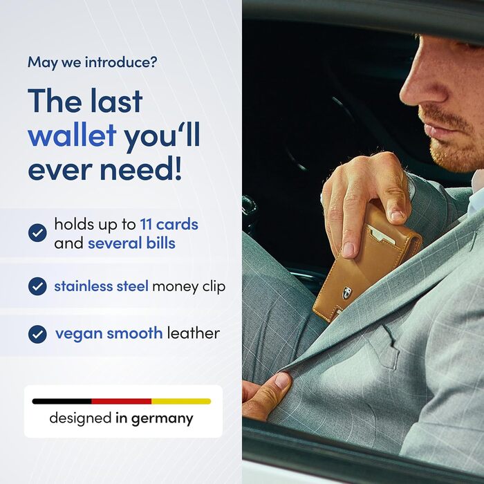 Чоловічий шкіряний гаманець TRAVANDO Autin з RFID-захистом, гаманець для грошей, картхолдер для чоловіків, подарункова коробка, чорний/помаранчевий (стандартний розмір, колір: коньячний)