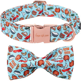 Елегантний собачий нашийник з краваткою для собак, бавовна, на День подяки, з металевою застібкою, розмір M, обхват шиї 34-56 см, для хлопчиків та дівчаток