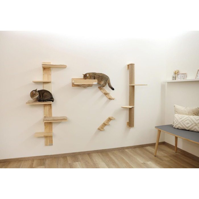 Гамак для котів Kerbl Timber, 38x33,5x16 см, до 6 кг, з м'якого плюшу, для кріплення на стіні, знімний чохол, іграшка для котів, аксесуари для тварин
