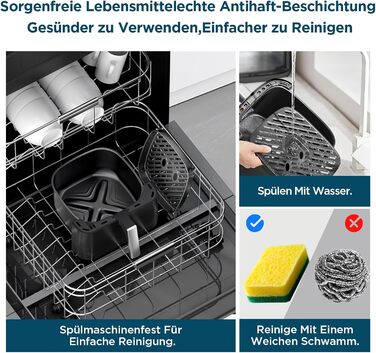 Аерофритюрниця Midea 5 л з технологією HeatXpress, 90% менше олії, енерго- та часозбереження, 7 програм, оглядове вікно з підсвіткою, антипригарне покриття, чорна