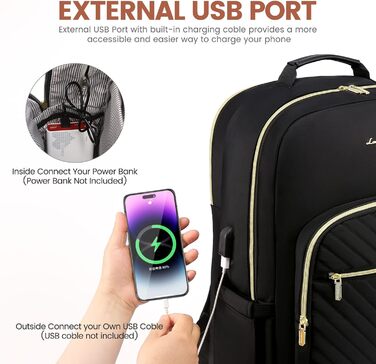 LOVEVOOK Рюкзак для жінок, великий, 15.6