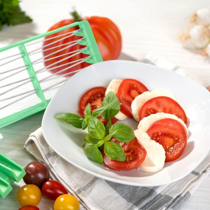 Набір для нарізання Genius Nicer Dicer Fusion Julietti 16 частин | Овочерізка, слайсер, м'ятно-зелений | Fusion V2