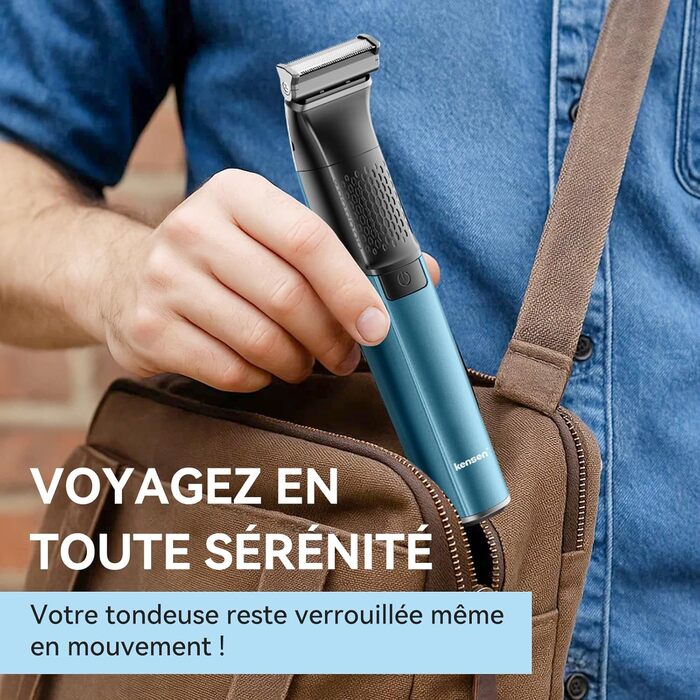 Триммер для тіла Kensen 2-в-1: для чоловіків, для інтимної зони, волога та суха, з насадками для грудей, пахв та зони бікіні