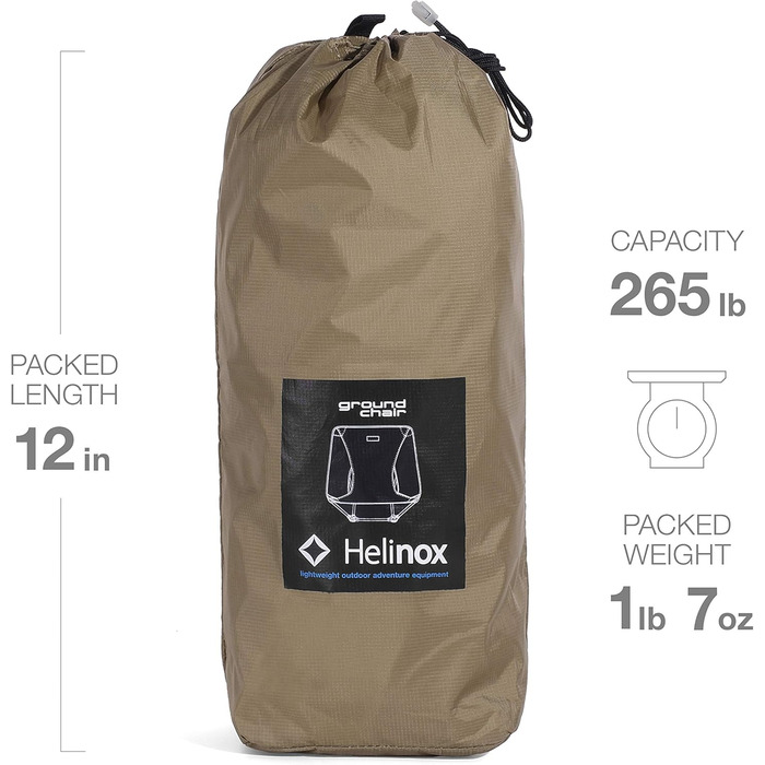 Стілець Helinox Ground Chair: легкий, складний, для кемпінгу та подорожей (Coyote Tan)